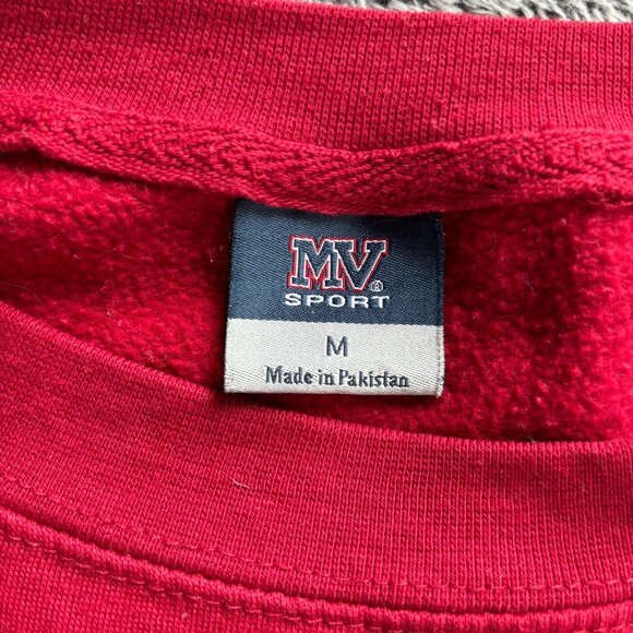 MV Sport Alabama Crimson Tide Mens Sweatshirt Medium Red Embroidered Crew‎ 18196 - Picture 3 of 7